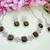 Green rhodium premium designer american diamond and stone work necklace set