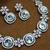 White rhodium premium designer american diamond and stone work necklace set