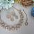 Gold yellow gold premium designer american diamond and stone work necklace set