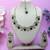 Green yellow gold premium designer american diamond and stone work necklace set