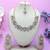 Purple yellow gold premium designer american diamond and stone work necklace set