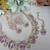 Purple yellow gold premium designer american diamond and stone work necklace set