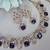 Blue yellow gold premium designer american diamond and stone work necklace set