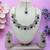 Blue yellow gold premium designer american diamond and stone work necklace set