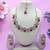 Pink yellow gold premium designer american diamond and stone work necklace set
