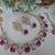 Pink yellow gold premium designer american diamond and stone work necklace set