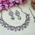 White yellow gold premium designer american diamond and stone work necklace set