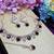 Blue rose gold premium designer american diamond and stone work necklace set