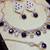 Blue rose gold premium designer american diamond and stone work necklace set