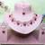 Purple rose gold premium designer american diamond and stone work necklace set