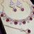 Purple rose gold premium designer american diamond and stone work necklace set