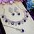 Blue rose gold premium designer american diamond and stone work necklace set