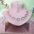 White rose gold premium designer american diamond and stone work necklace set