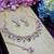 White rose gold premium designer american diamond and stone work necklace set