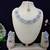 Purple rhodium premium designer american diamond and stone work necklace set