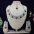 Maroon rhodium premium designer american diamond and stone work necklace set