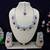 Purple rhodium premium designer american diamond and stone work necklace set