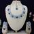 Blue rhodium premium designer american diamond and stone work necklace set