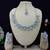 White rhodium premium designer american diamond and stone work necklace set