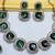 Green yellow gold premium designer american diamond and stone work necklace set