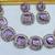 Purple yellow gold premium designer american diamond and stone work necklace set