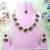 Green yellow gold premium designer american diamond and stone work necklace set