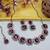 Purple yellow gold premium designer american diamond and stone work necklace set