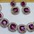 Purple yellow gold premium designer american diamond and stone work necklace set