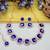 Blue rose gold premium designer american diamond and stone work necklace set