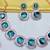 Green rose gold premium designer american diamond and stone work necklace set