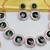 Green rose gold premium designer american diamond and stone work necklace set