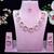 Purple rose gold premium designer american diamond and stone work necklace set