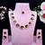 Maroon rose gold premium designer american diamond and stone work necklace set