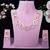 Pink rose gold premium designer american diamond and stone work necklace set