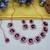 Purple rose gold premium designer american diamond and stone work necklace set