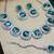 Green rhodium premium designer american diamond and stone work necklace set