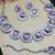 Purple rhodium premium designer american diamond and stone work necklace set