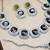 Green rhodium premium designer american diamond and stone work necklace set