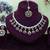 Gold yellow gold premium designer american diamond and stone work necklace set