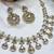 Gold yellow gold premium designer american diamond and stone work necklace set