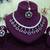 Blue yellow gold premium designer american diamond and stone work necklace set