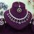 Purple yellow gold premium designer american diamond and stone work necklace set