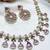 Purple yellow gold premium designer american diamond and stone work necklace set