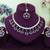 Blue yellow gold premium designer american diamond and stone work necklace set