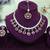 Pink yellow gold premium designer american diamond and stone work necklace set
