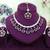 Purple yellow gold premium designer american diamond and stone work necklace set