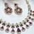 Purple yellow gold premium designer american diamond and stone work necklace set
