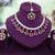 Pink yellow gold premium designer american diamond and stone work necklace set