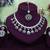 White yellow gold premium designer american diamond and stone work necklace set