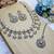 White yellow gold premium designer american diamond and stone work necklace set